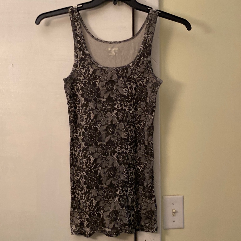 Mossimo CottonStretch Lace Print Ribbed Tank Top NeverUsed